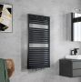 HSK Handdoekradiator Line Pro | 60x121.5 cm | CV en of electrische werking | Grafiet-zwart - Thumbnail 1