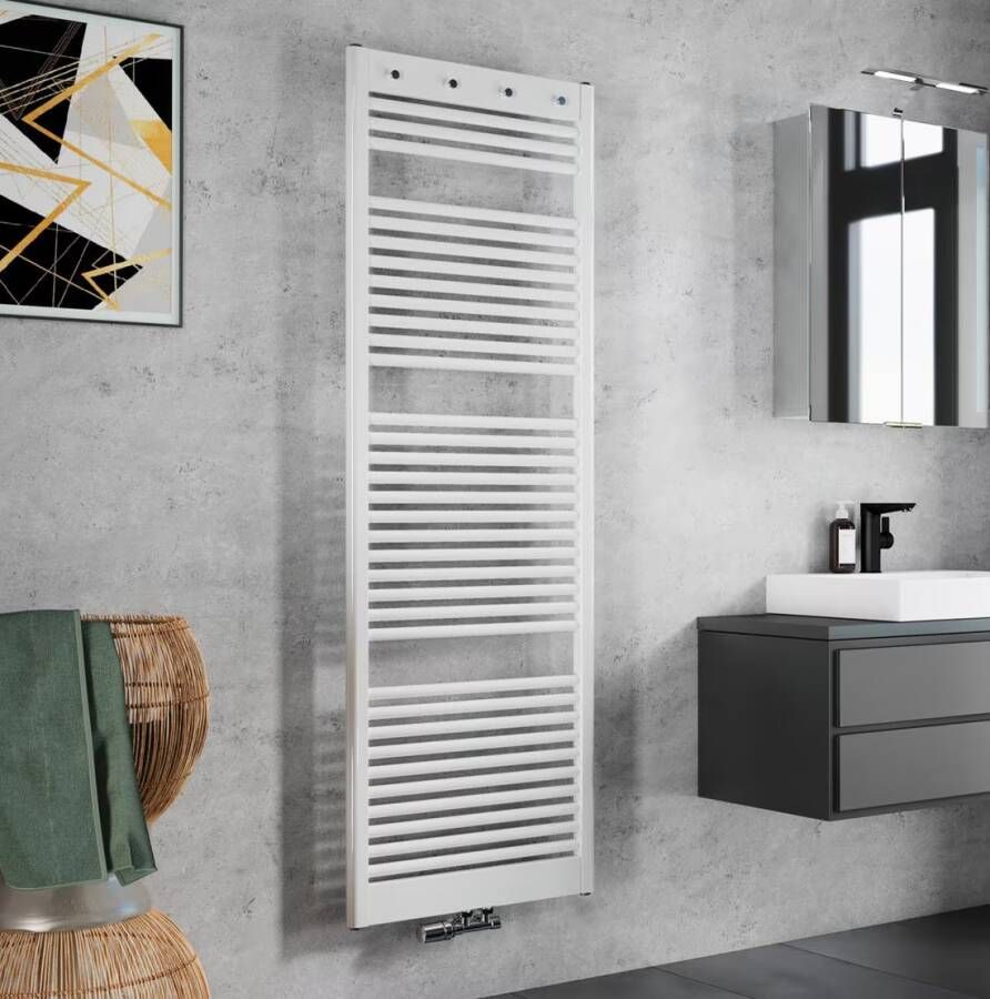 HSK Handdoekradiator Line Pro | 60x177.5 cm | CV en of electrische werking | Wit