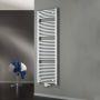 HSK Handdoekradiator Line Round| 50x177.5 cm | CV en of electrische werking | Wit - Thumbnail 1
