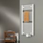 HSK Handdoekradiator Line Round| 60x121.5 cm | CV en of electrische werking | Wit - Thumbnail 1