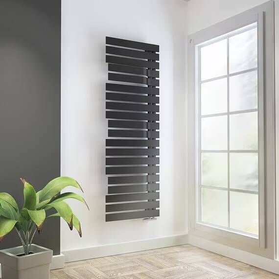 HSK Handdoekradiator Yenga | 60x174.2 cm | CV en of electrische werking | Grafiet-zwart