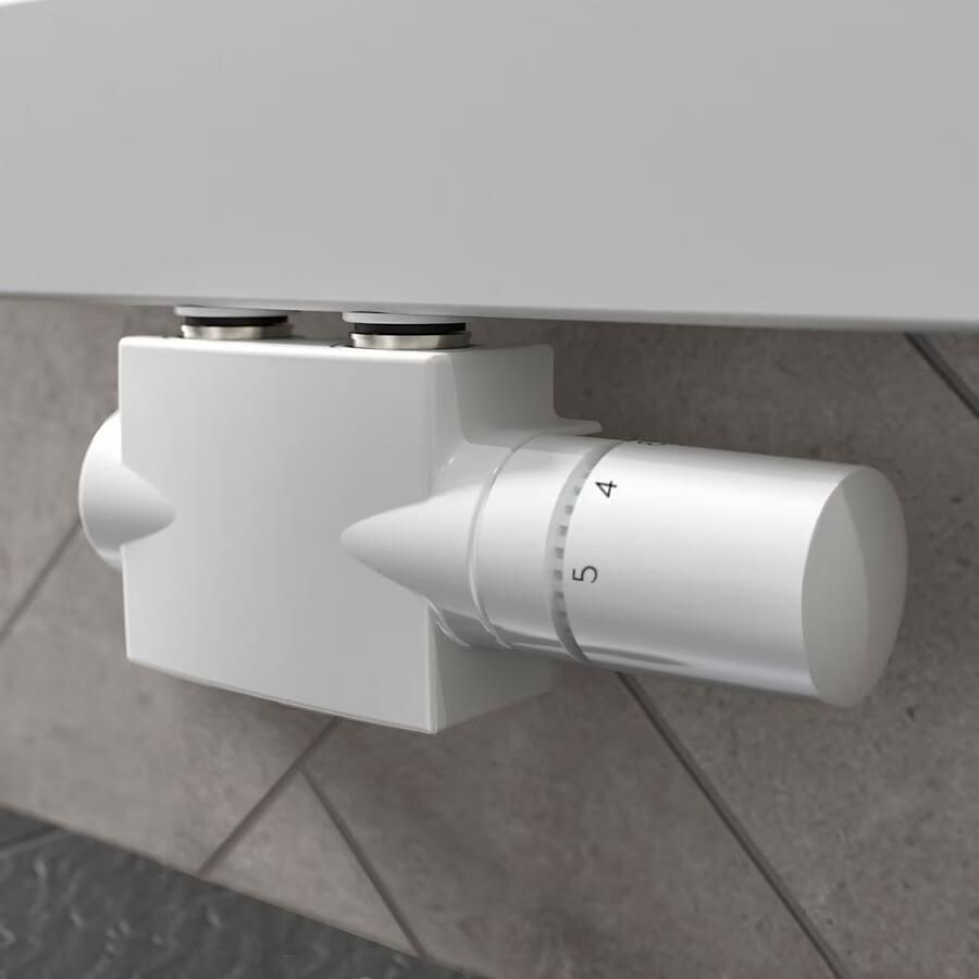 HSK compacte thermostaat midden aantsluiting wit