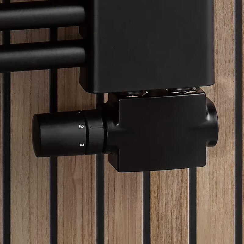 HSK compacte thermostaat midden aantsluiting zwart