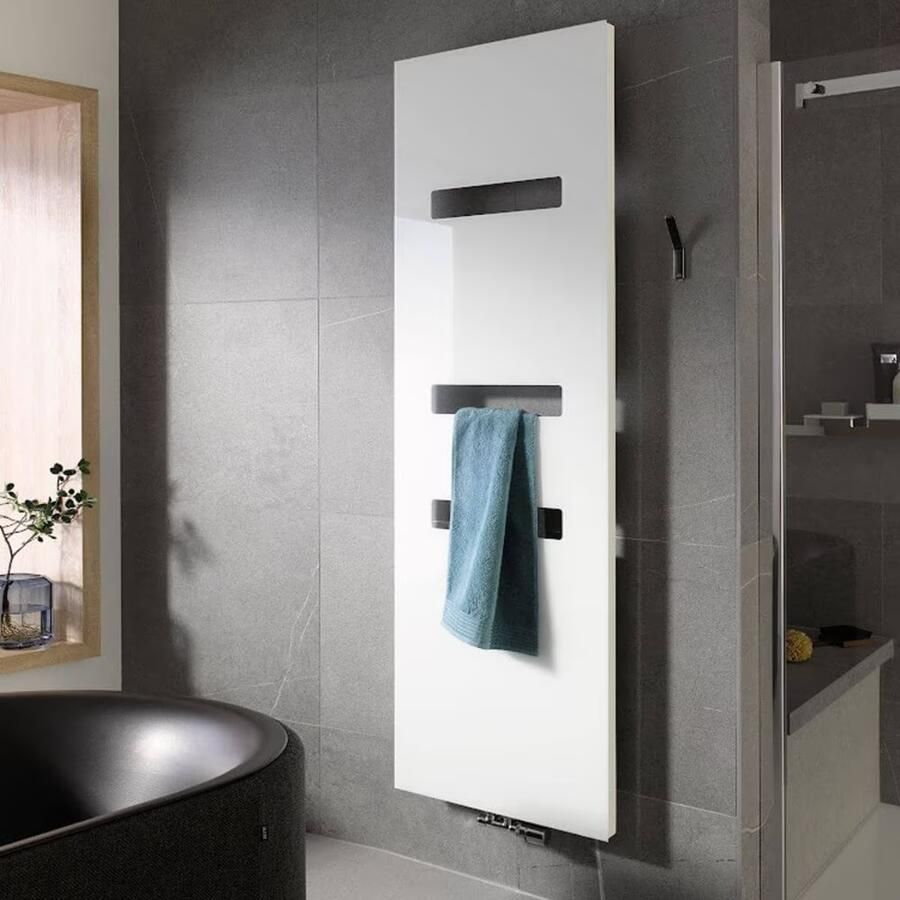 HSK Design Radiator Atelier Highline | 61x186 cm | CV radiator | Midden zij aansltuiting | 665 watt | Wit-mat - Foto 2