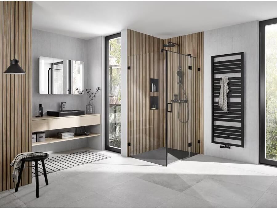 HSK Design Radiator Image | 60x172 cm | CV radiator | Midden aansluiting | 892 watt | Zwart-mat