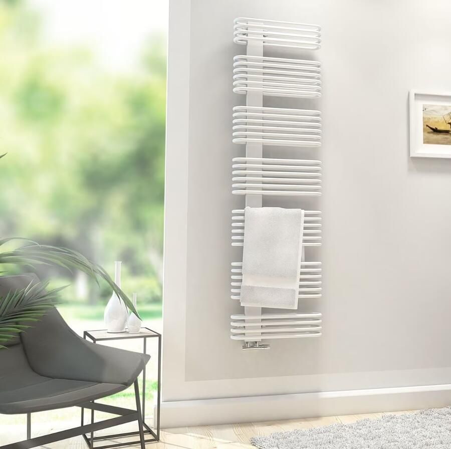 HSK Design Radiator Premium| 60x121.5 cm | CV en of electrische werking | Zij aansluiting | 1010 watt | Wit