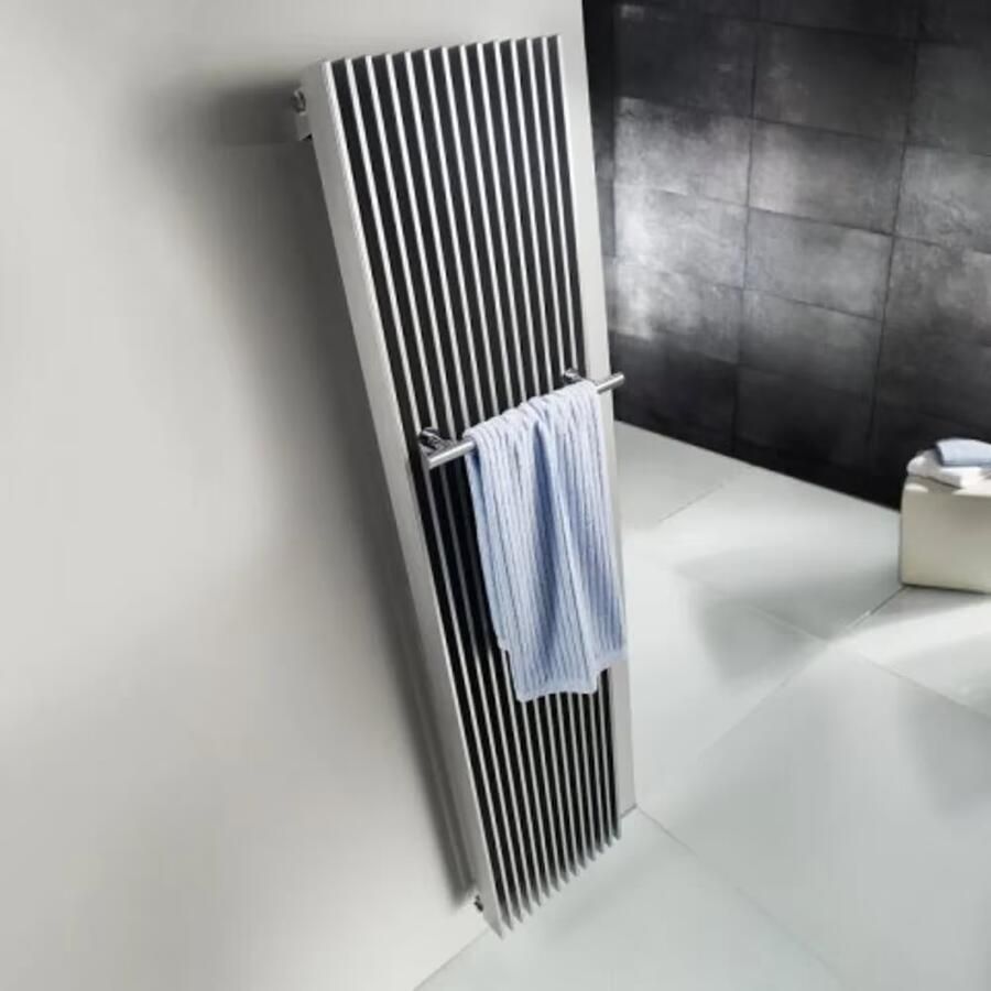 HSK Design Radiator Sky| 41.5x180 cm | CV | Midden aansluiting | 1328 watt | Zilver - Foto 2