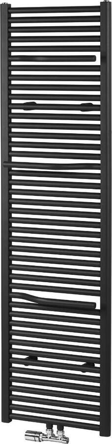 HSK Handdoekradiator Line Plus| 50x177.5 cm | CV en of electrische werking | Mat zwart - Foto 2