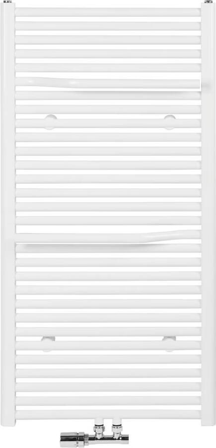 HSK Handdoekradiator Line Plus| 60x121.5 cm | CV en of electrische werking | Wit