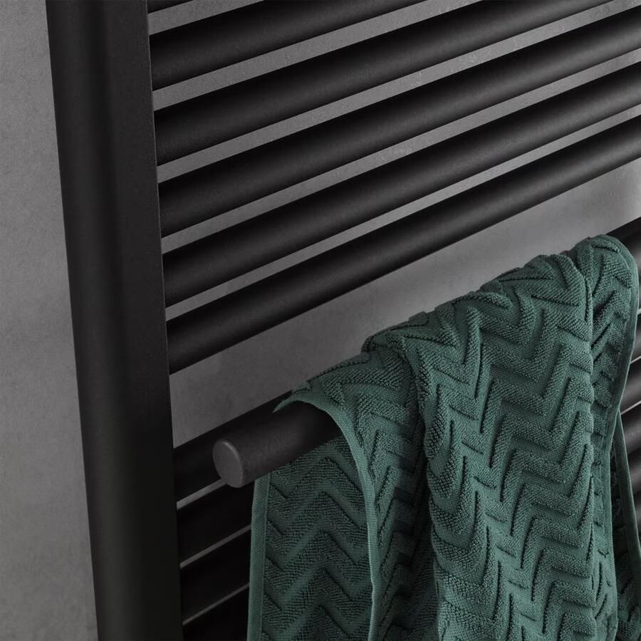 HSK Handdoekradiator Line Plus| 60x177.5 cm | CV en of electrische werking | Grafiet-zwart