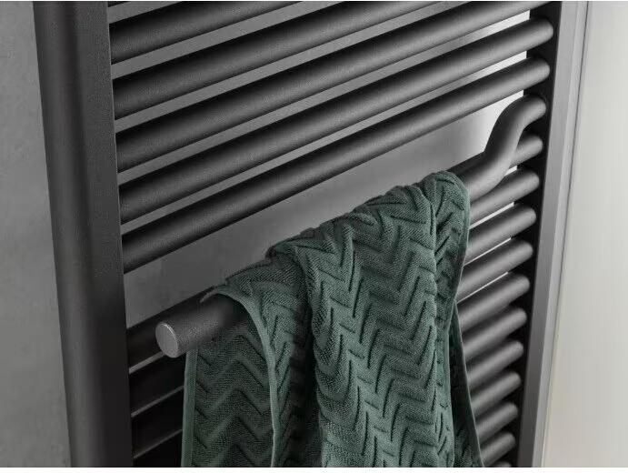 HSK Handdoekradiator Line Plus| 60x177.5 cm | CV en of electrische werking | Mat zwart - Foto 2