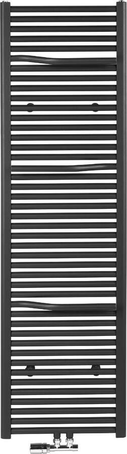 HSK Handdoekradiator Line Plus| 50x177.5 cm | CV en of electrische werking | Mat zwart - Foto 3