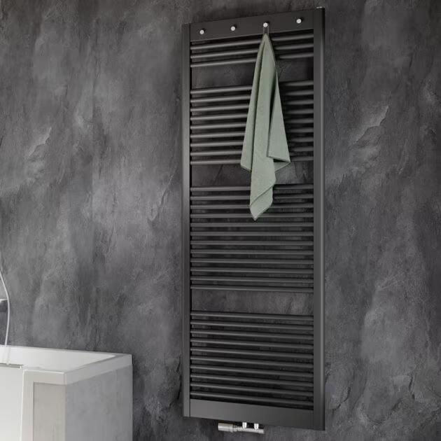 HSK Handdoekradiator Line Pro | 60x177.5 cm | CV en of electrische werking | Grafiet-zwart