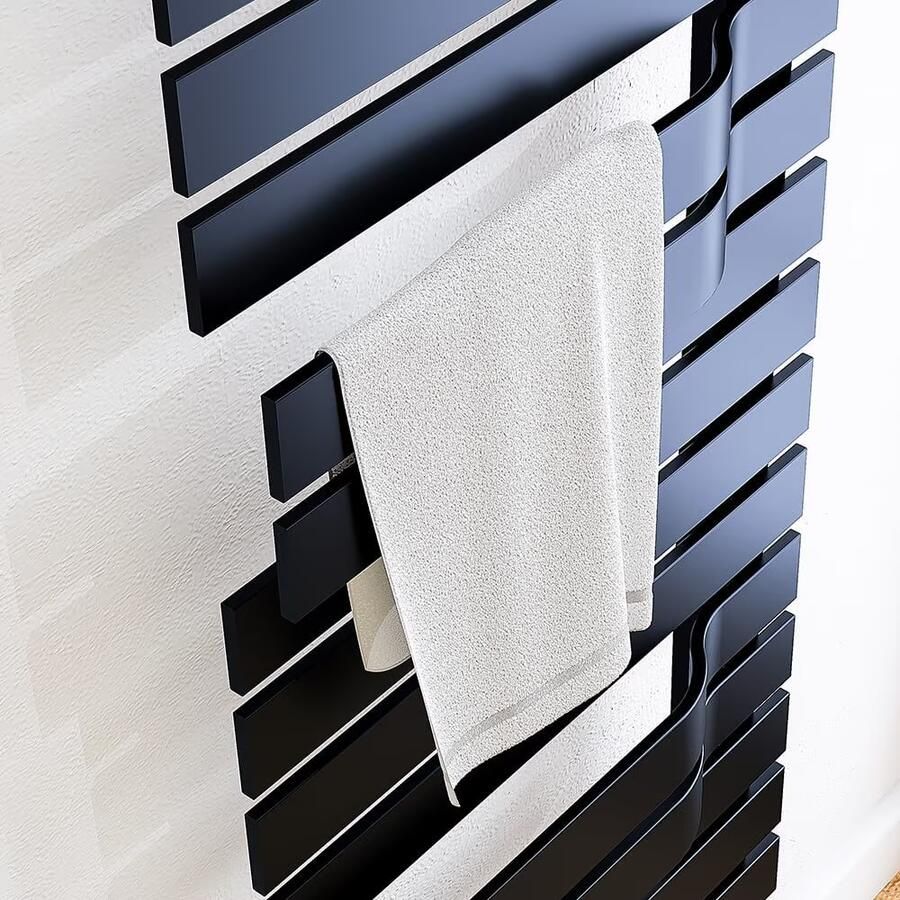HSK Handdoekradiator Yenga | 60x121.4 cm | CV en of electrische werking | Grafiet-zwart - Foto 2
