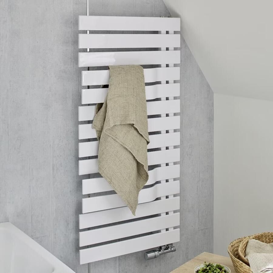 HSK Handdoekradiator Yenga | 60x121.4 cm | CV en of electrische werking | Wit