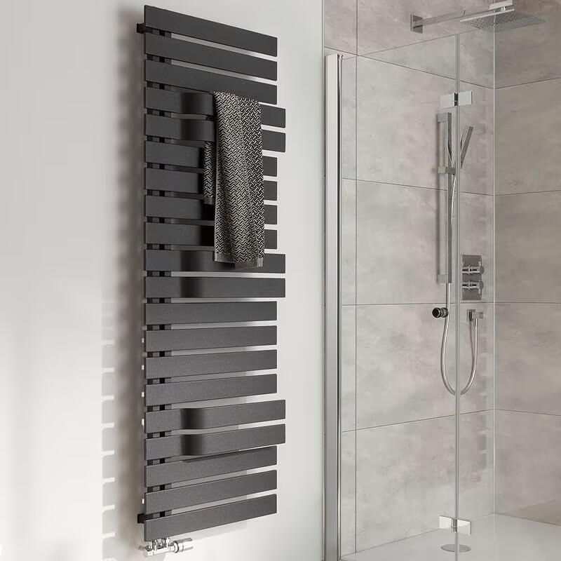 HSK Handdoekradiator Yenga | 60x174.2 cm | CV en of electrische werking | Grafiet-zwart - Foto 2