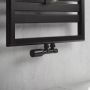 HSK radiator aansluitset | Middenaansluiting wand | Kraanset haaks | Mat zwart - Thumbnail 1