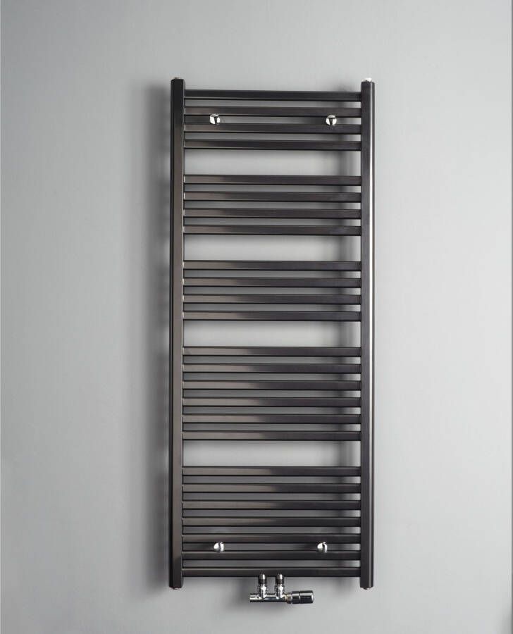 Instamat Badkamerradiator serie Calda 126.4 x 60 cm incl. bevestigingsset antraciet metallic