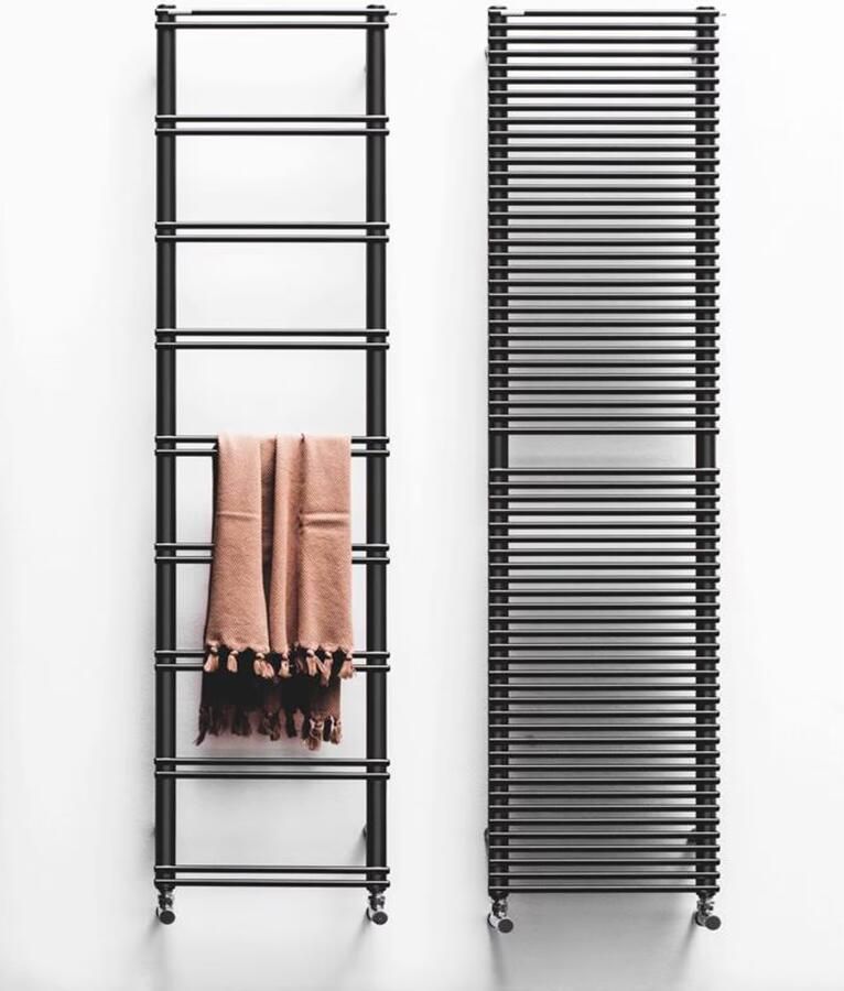 Instamat Badkamerradiator serie Plein Elektrisch 166.7 x 40 cm incl. bevestigingsset zwart