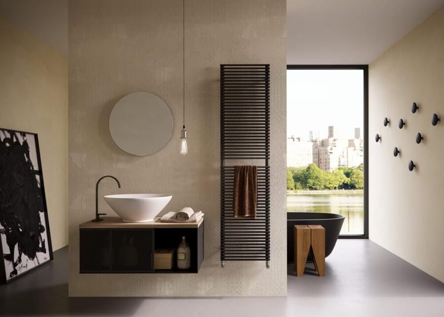 Instamat Badkamerradiator serie Plein Elektrisch 166.7 x 40 cm incl. bevestigingsset zwart - Foto 2