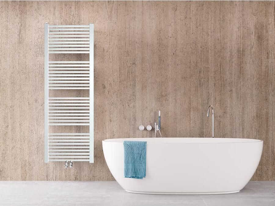 Instamat Badkamerradiator serie Rim 170 x 50 cm incl. bevestigingsset wit - Foto 3