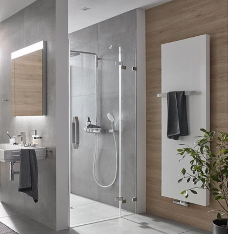 Instamat Designradiator serie Stretta 152.5 x 47 cm incl. wandconsoles wit - Foto 2