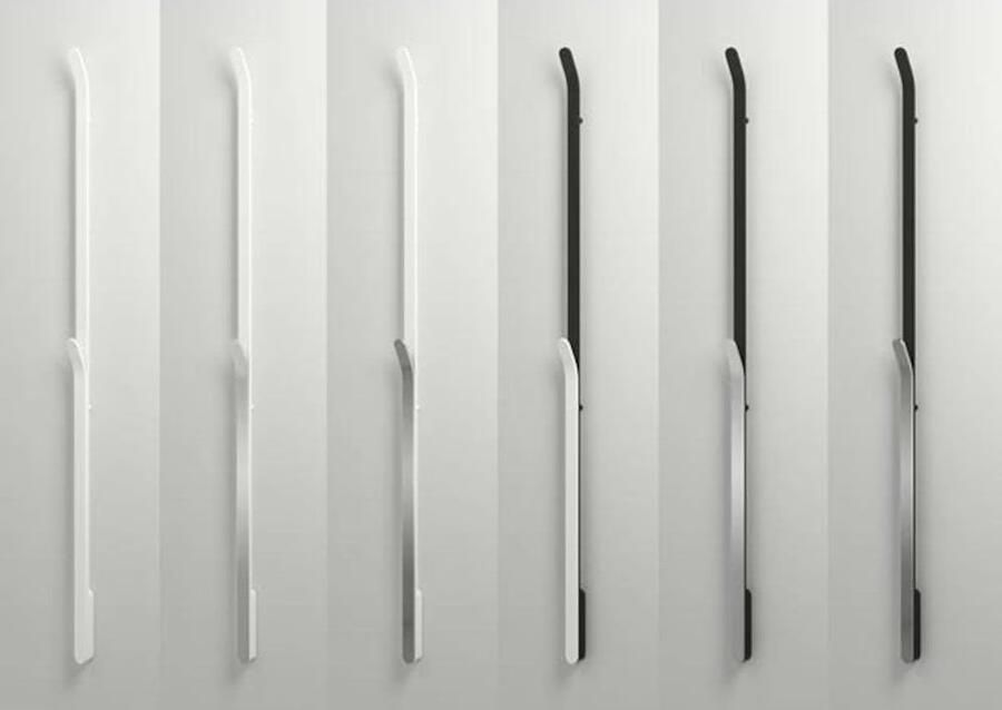 Instamat Elektrische handdoekradiator serie Arc 170 cm 34W geborsteld soft zwart