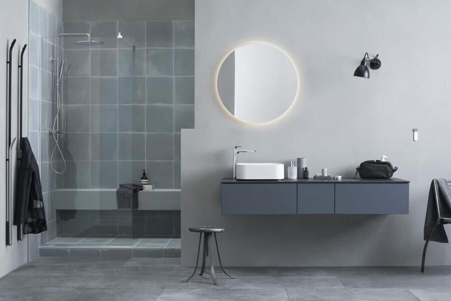 Instamat Elektrische handdoekradiator serie Arc 170 cm 34W gepolijst soft zwart - Foto 2