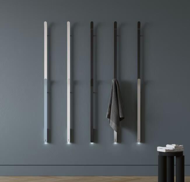 Instamat Elektrische handdoekradiator serie Arc 170 cm 34W gepolijst soft wit - Foto 2