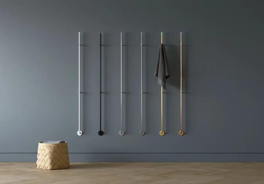 Instamat Elektrische handdoekradiator serie Arc 170 cm 34W geborsteld soft wit - Foto 2