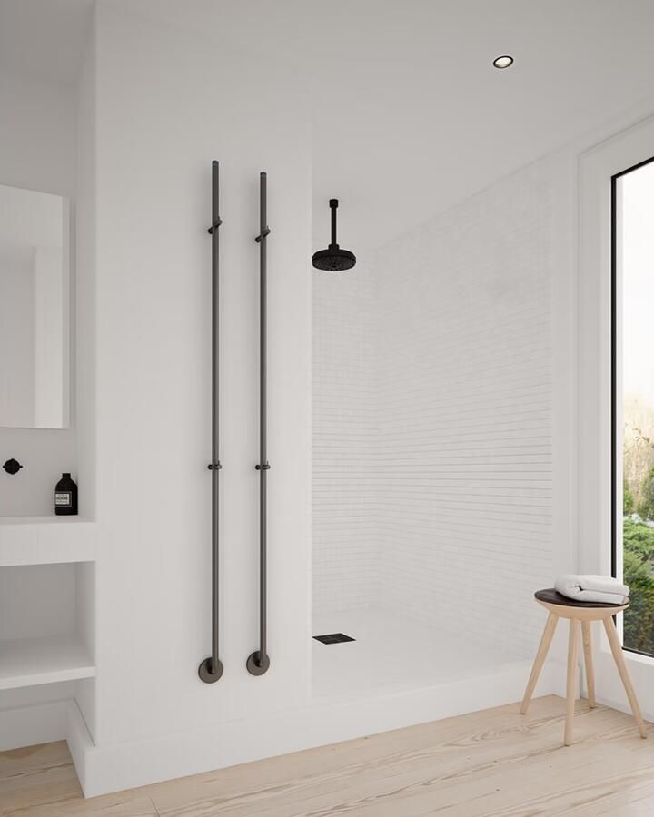 Instamat Elektrische handdoekwarmer serie Jay 29W 175 cm zwart mat - Foto 2