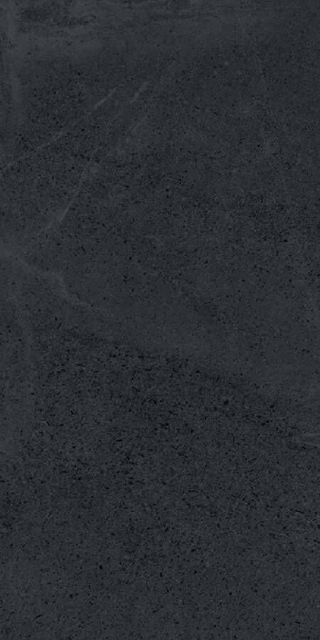 Armonie Ceramiche Advance Black vloertegel beton look 30x60 cm zwart mat