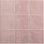 By Goof Oud Hollandse Witjes Wandtegel | 13x13 cm | Vintage | Glans Roze - Thumbnail 1