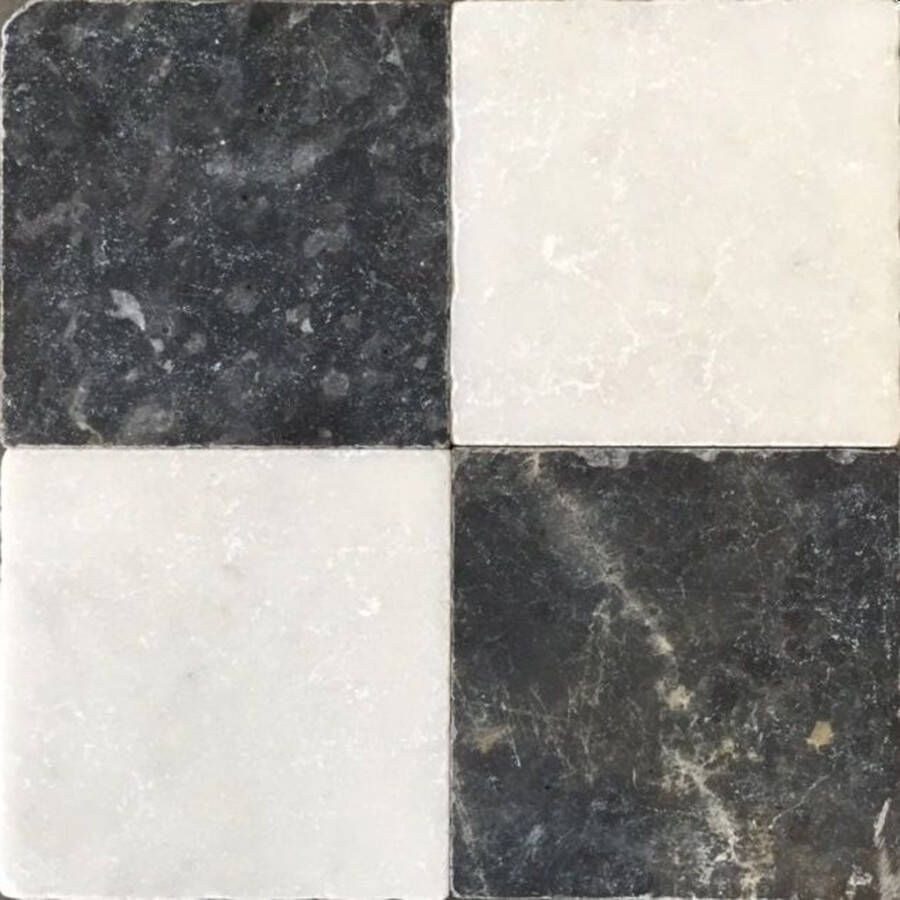 Kerabo wand- en vloertegel 20x20cm 10mm Vierkant Natuursteen look Multi verweerd SW0732406