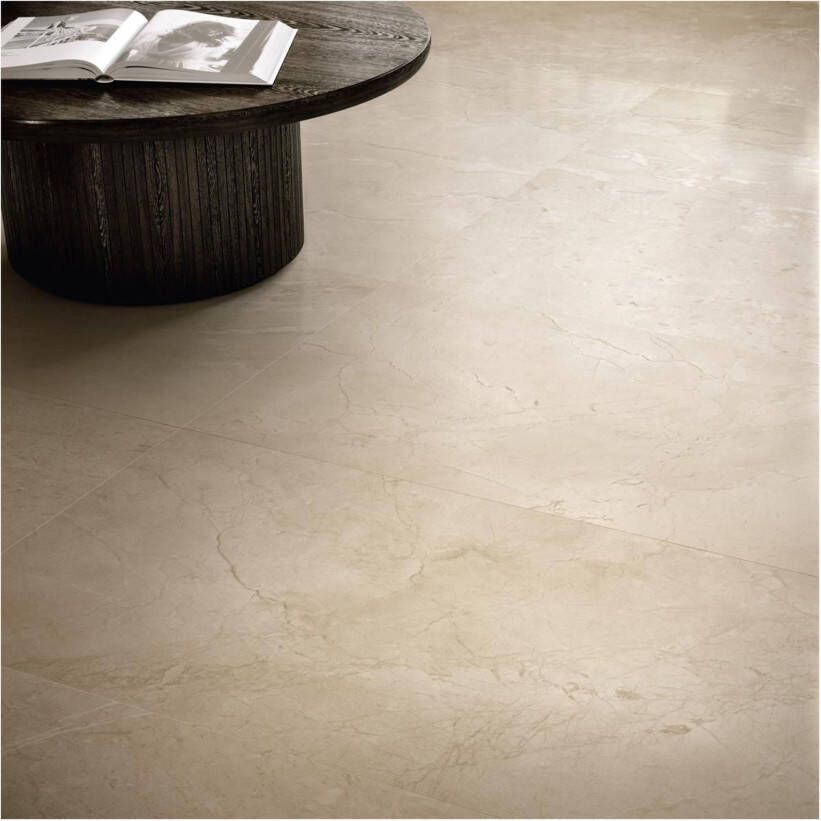 Edimax Astor Velvet Vloer- en wandtegel | 30x60 cm | Gerectificeerd | Marmerlook | Mat Beige