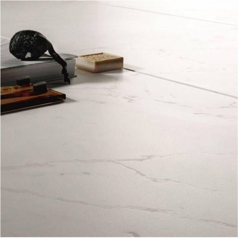 Edimax Astor Velvet Vloer- en wandtegel | 60x60 cm | Gerectificeerd | Marmerlook | Mat Wit
