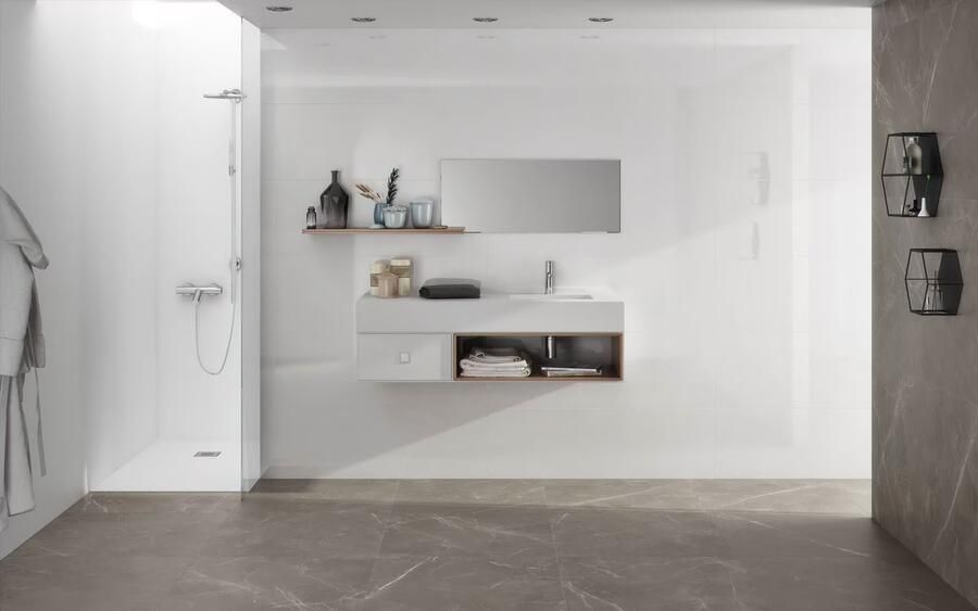 Douche Concurrent Wandtegel Greatstone Kerabo Glans Wit 40x120 Gerectificeerd - Foto 2