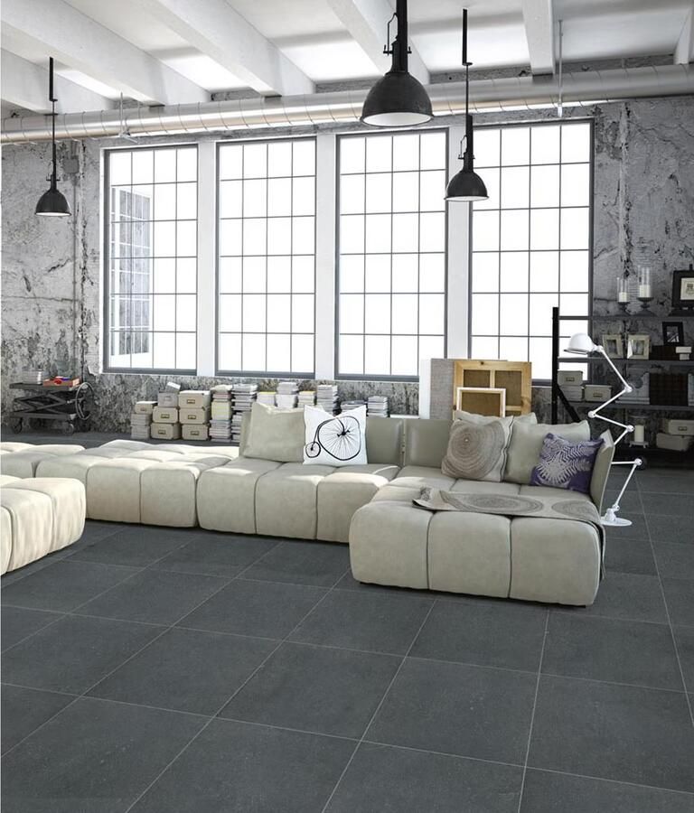 La Fenice Bluestone Vloertegel | 61x61 cm | Mat Zwart