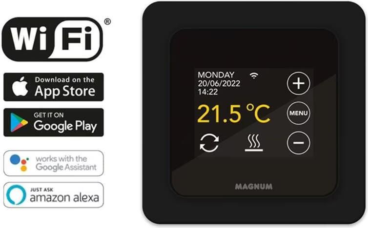Magnum Remote | Zwart | Thermostaat | 5-40°C |230V | CE | WiFi