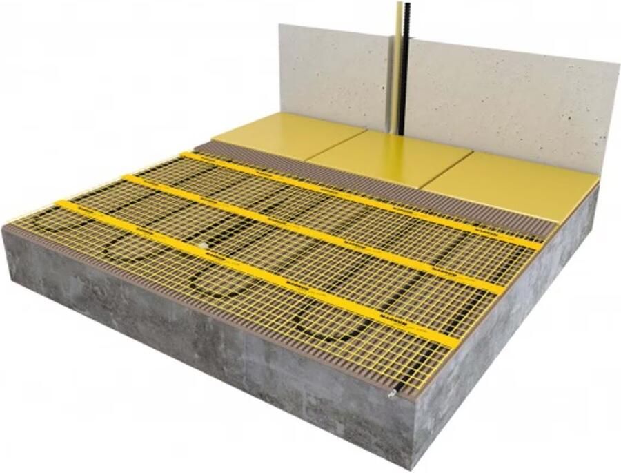 Magnum Vloerverwarming Millimat | 25x700 cm | 1.75 m2 | Incl.Wifi bediening zwart | 263 Watt