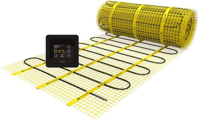 Magnum Vloerverwarming Millimat | 50x3000 cm | 15 m2 | Incl.Wifi bediening zwart | 1875 Watt