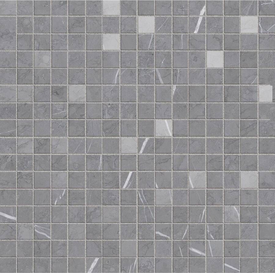 Marazzi italie Allmarble Wall Wandtegel | 40x40 cm | Gerectificeerd | Marmerlook | Glans Grijs