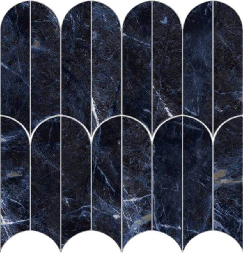 Marazzi italie Allmarble Wandtegel | 29.8x29.8 cm | Marmerlook | Glans Blauw