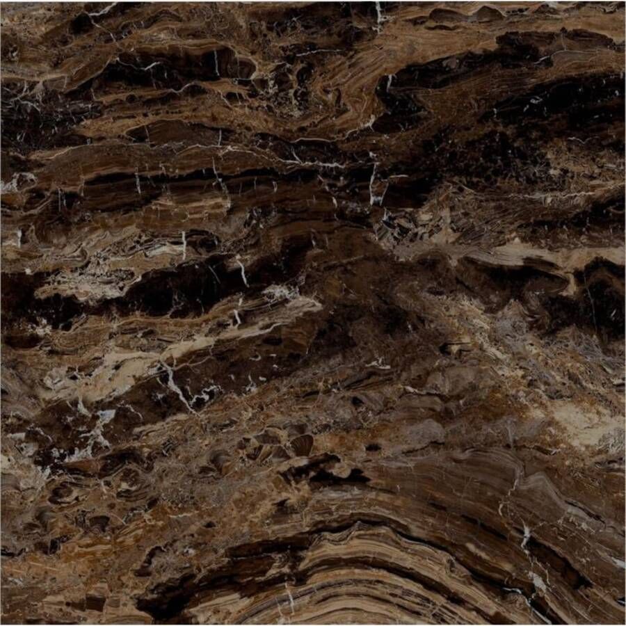 Marazzi italie Grandemarble Vloertegel | 120x120 cm | Gerectificeerd | Marmerlook | Mat Bruin