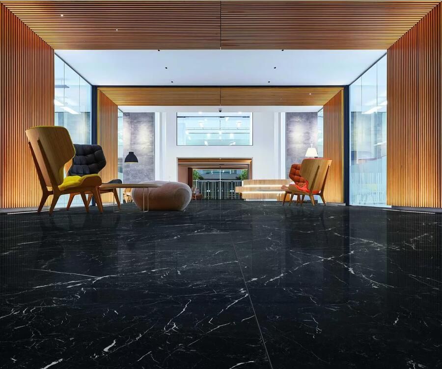 Marazzi italie Allmarble Vloertegel | 75x150 cm | Gerectificeerd | Marmerlook | Glans Zwart - Foto 1