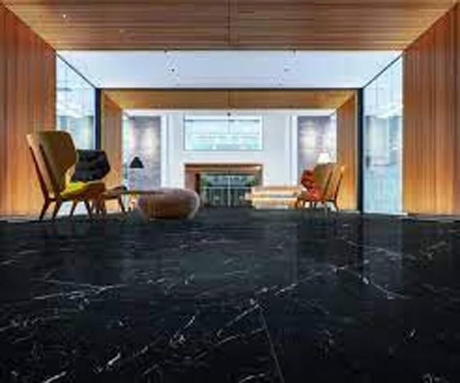 Marazzi italie Allmarble Vloertegel | 75x150 cm | Gerectificeerd | Marmerlook | Mat Zwart