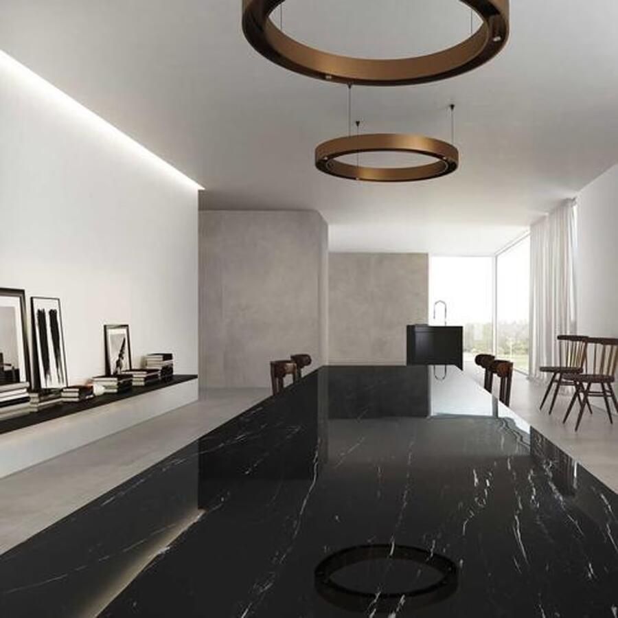 Marazzi italie Allmarble Vloertegel | 75x75 cm | Gerectificeerd | Marmerlook | Glans Zwart