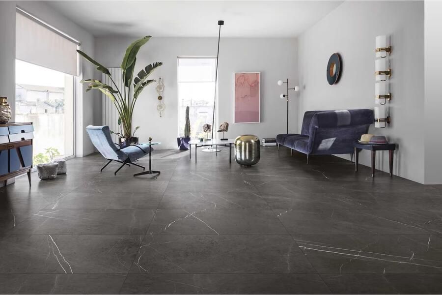 Marazzi italie Allmarble Vloertegel | 75x75 cm | Gerectificeerd | Marmerlook | Mat Grijs - Foto 2