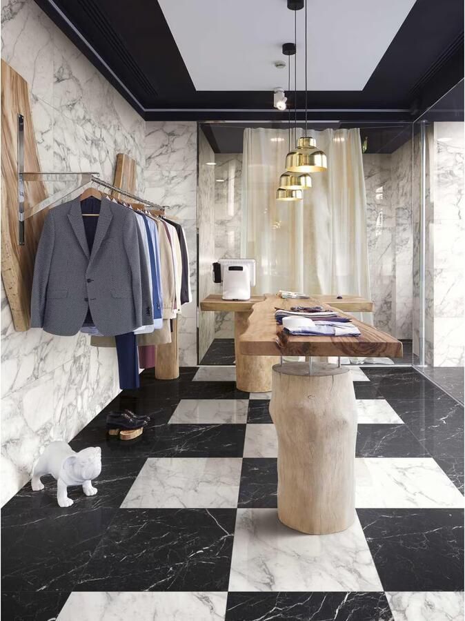 Marazzi italie Allmarble Vloertegel | 75x75 cm | Gerectificeerd | Marmerlook | Mat Zwart - Foto 3