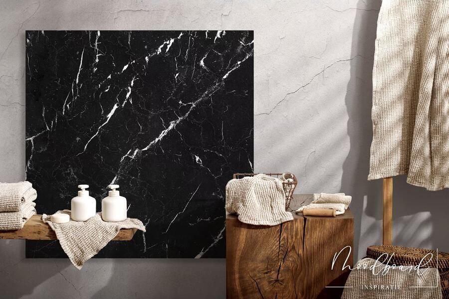Marazzi italie Allmarble Vloertegel | 75x75 cm | Gerectificeerd | Marmerlook | Mat Zwart - Foto 2